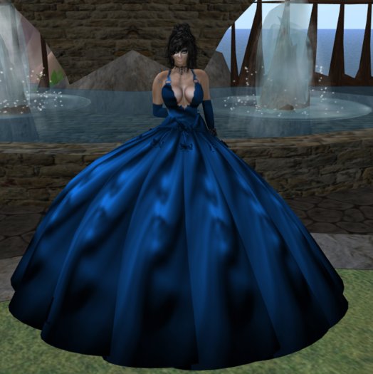 Gown Blue Silk BOX