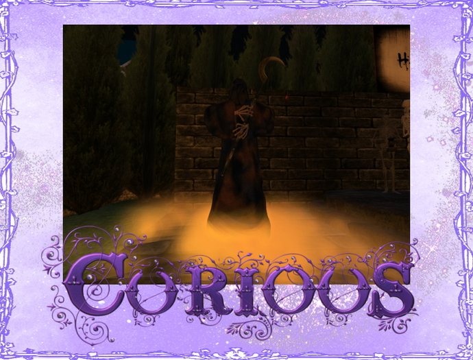 Curious reaper with fog