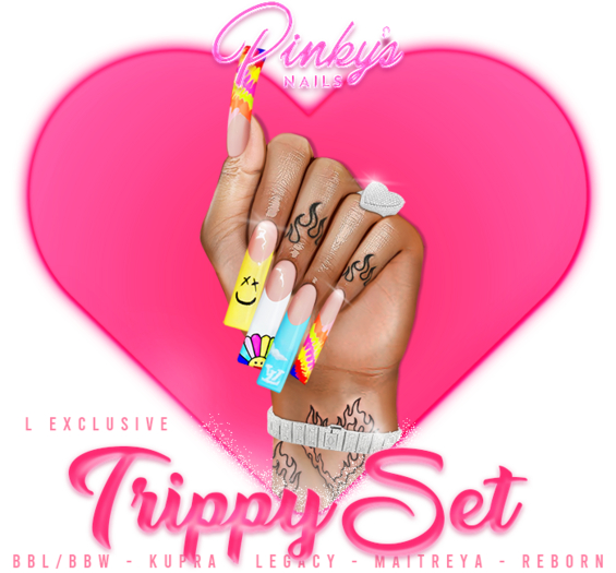 !! Pinky's Nails !! Trippy Set ' Square
