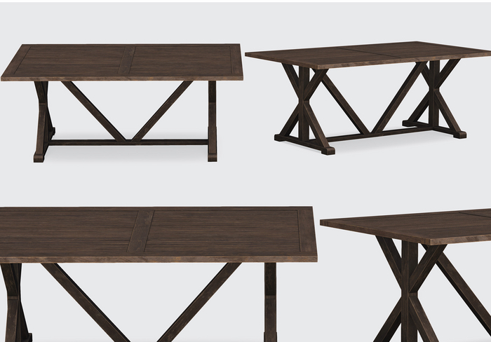 Dahlia X MADRAS - Praiano - Table - Brown