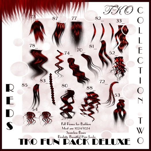 TKO Fun Pack Deluxe Reds (Red Hair Texure's)