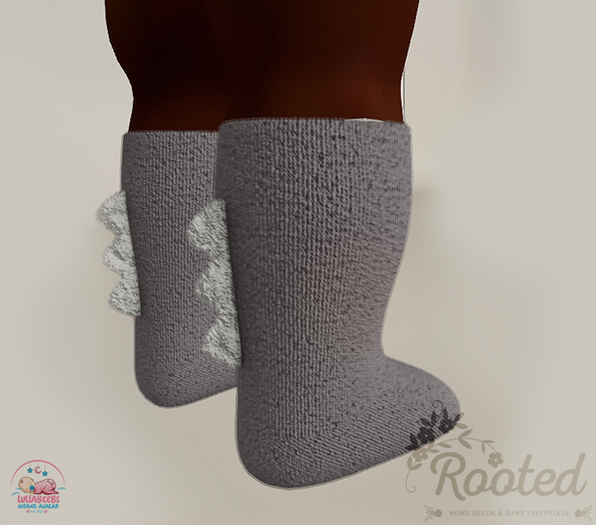 Rooted - Dino Socks - Thistle