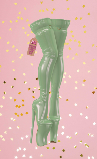 Erika high platform boots {Mint}