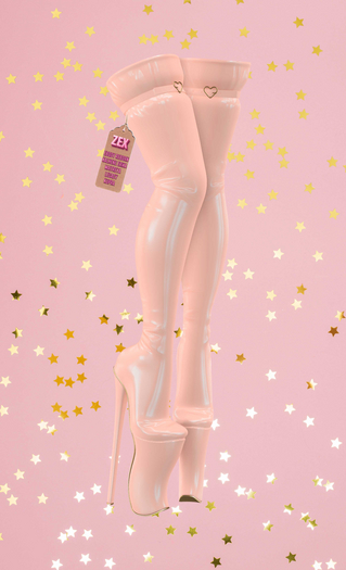 Erika high platform boots {Nude}