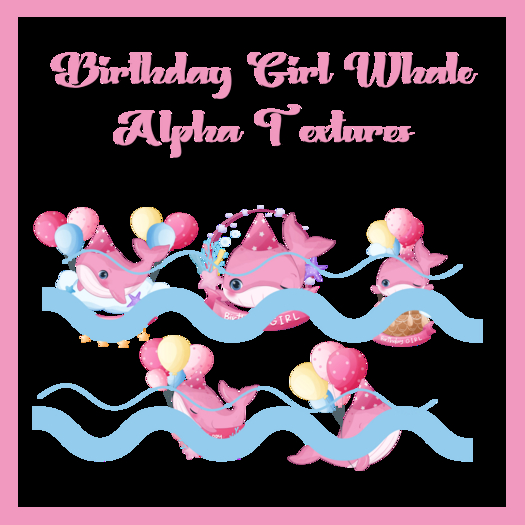 Birthday Whale Alpha Textures