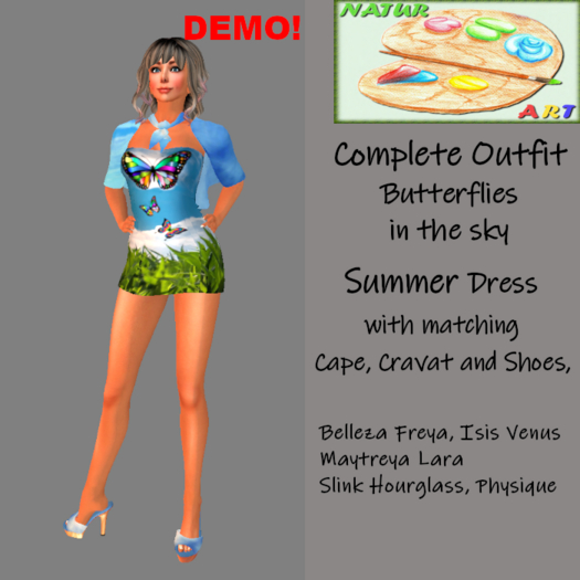 NaturArt Complete Outfit Butterflies in the Sky DEMO