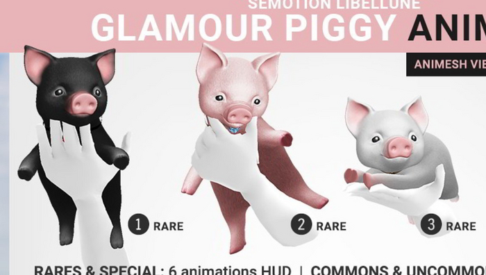 SEmotion Libellune Glamour Piggy #1 RARE
