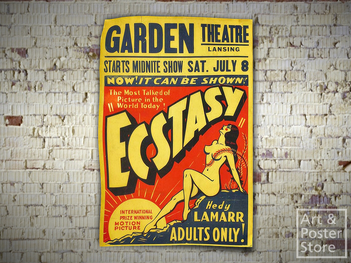 Ecstasy | Rippled Peeling Vintage Movie Poster 