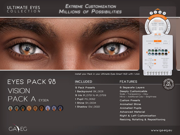 [GA.EG] Ultimate Eyes Pack - EY32A Vision Pack A