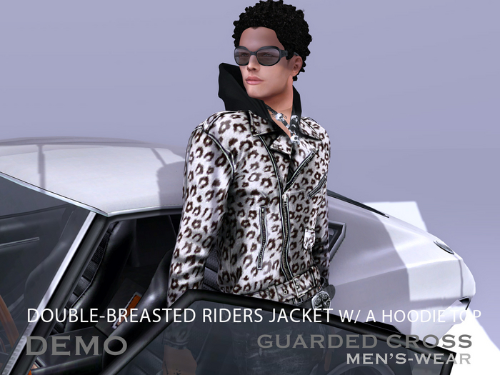 *GUARDED CROSS/Men’s-Wear* Double Breasted Riders Jacket *DEMO*
