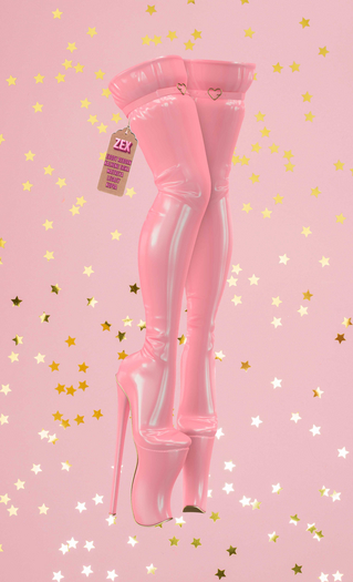 Erika high platform boots {Pink}