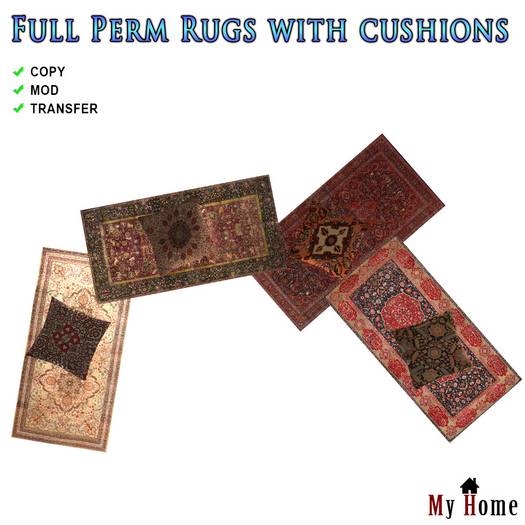 [My Home] Full Perm Rugs with cushions