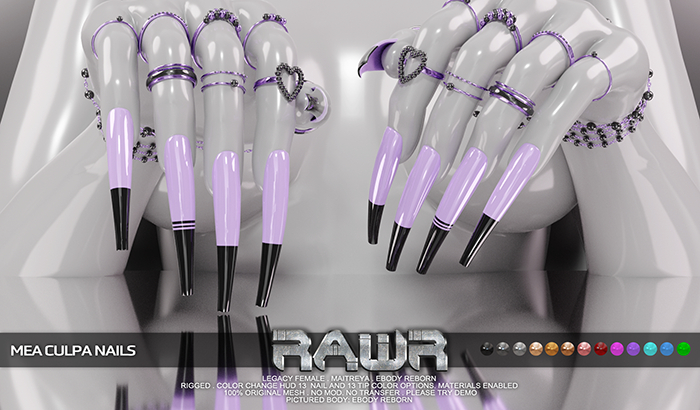 RAWR! Mea Culpa Nails  (add me)