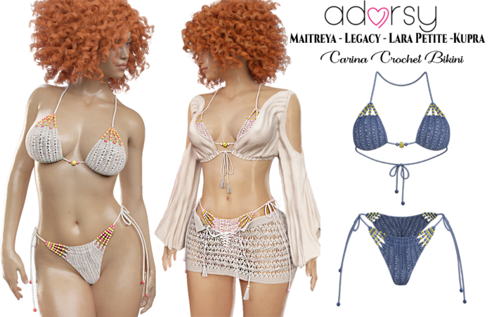 adorsy - Carina Bikini Blue - Maitreya/Legacy/Lara Petite/Kupra