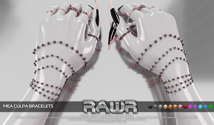 RAWR! Mea Culpa Bracelets DEMO (add me)