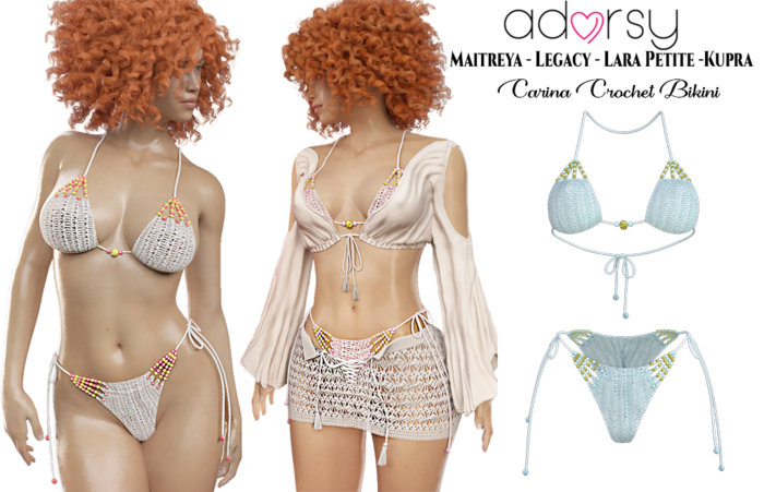 adorsy - Carina Bikini Light Blue - Maitreya/Legacy/Lara Petite/Kupra