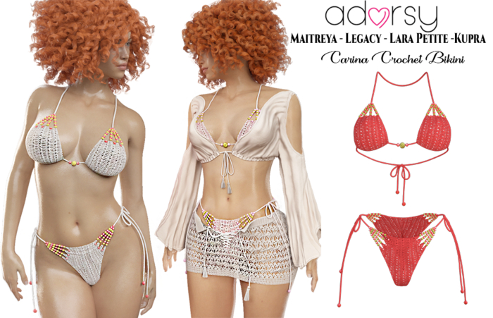 adorsy - Carina Bikini Red - Maitreya/Legacy/Lara Petite/Kupra