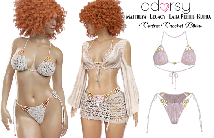 adorsy - Carina Bikini Soft Pink - Maitreya/Legacy/Lara Petite/Kupra