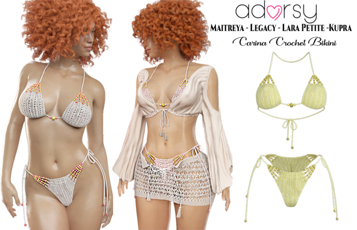 adorsy - Carina Bikini Yellow - Maitreya/Legacy/Lara Petite/Kupra