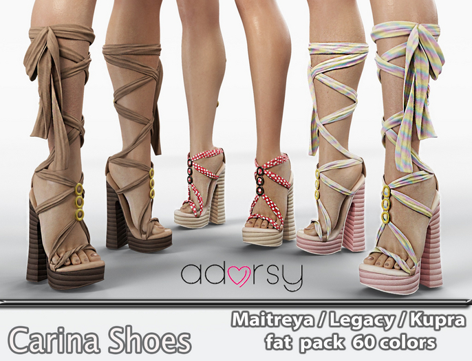 adorsy - Carina Shoes Fatpack - Maitreya/Legacy/Kupra