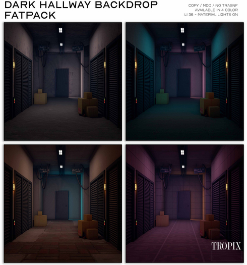 TROPIX // Dark Hallway Backdrop Fatpack [box]