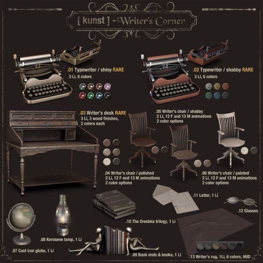 [ kunst ] Writer's Corner - Complete Set w/ RARE's
