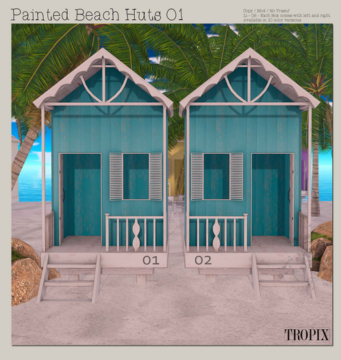 TROPIX // Painted Beach Huts 01 - Box
