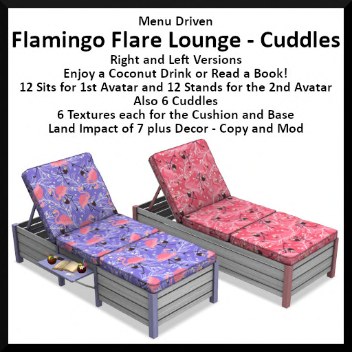 Menu Driven Flamingo Flare Lounge - Cuddles