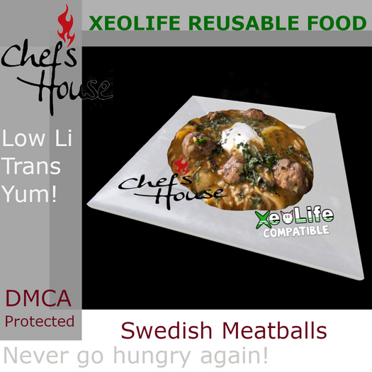 Xeolife Reusable Food - Swedish Meatballs