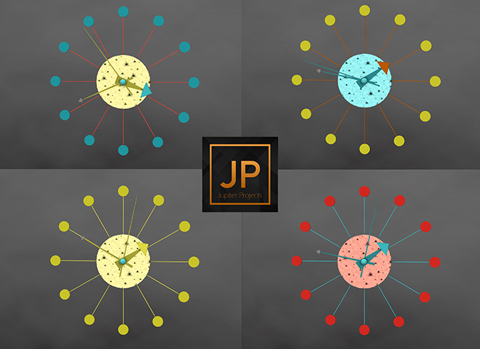 06-Retro Vibe Wall Clock - Boxed