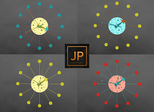 06-Retro Vibe Wall Clock - Boxed