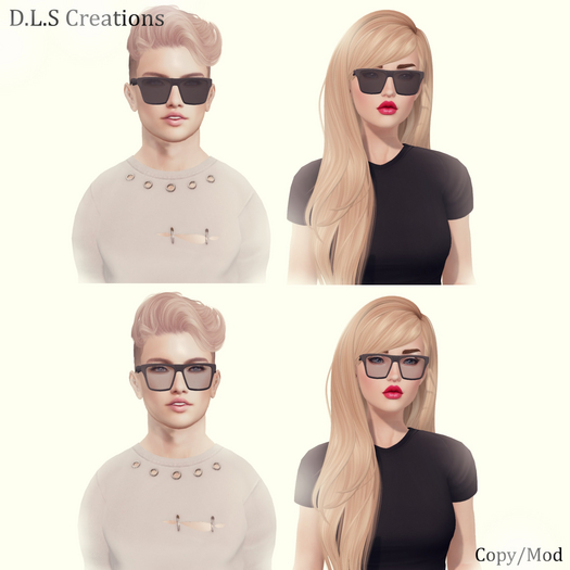 * D.L.S Square 80's Shades + Glasses Black (Boxed) Mesh Resize