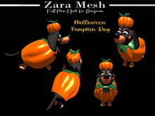 ZM - Halloween - Pumpkin Dog - FULL PERM MESH