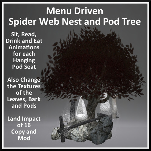 Menu Driven Spider Web Nest and Pod Tree