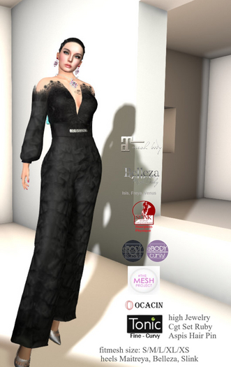Adl Alta Moda Rouches Pants &  Lace Top