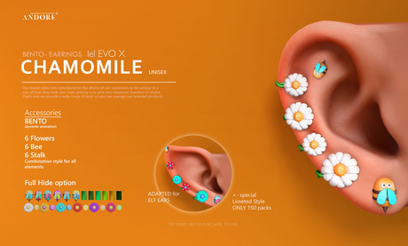 Second Life Marketplace - :ANDORE: - :ear-acc: - [DEMO] - Chamomile ...