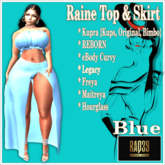 [R39] Raine Top & Skirt-Blue