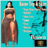 [R39] Raine Top & Skirt-Brown