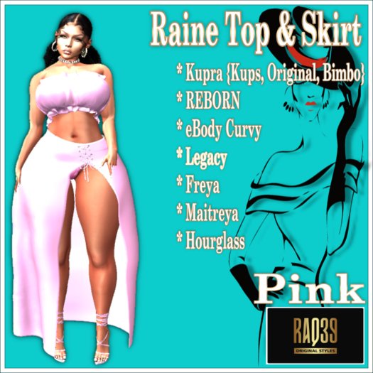 [R39] Raine Top & Skirt-Pink