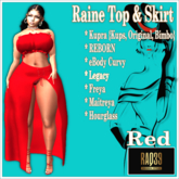 [R39] Raine Top & Skirt-Red