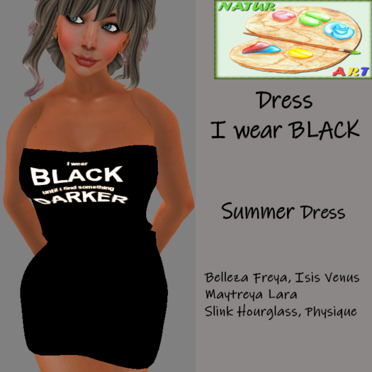 NaturArt Dress I wear Black