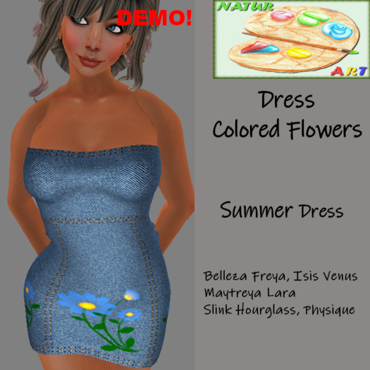 NaturArt Dress Colored Flowers DEMO