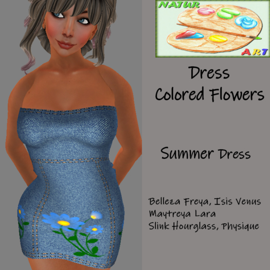 NaturArt Dress Colored Flowers