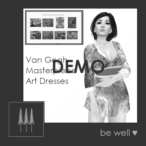 NEW ➛ DEMO Van Gogh Kimono Art Dress (Fatpack), Fits Most Bodies - Famous Vincent Van Gogh Masterpieces (Wear to Unpack)