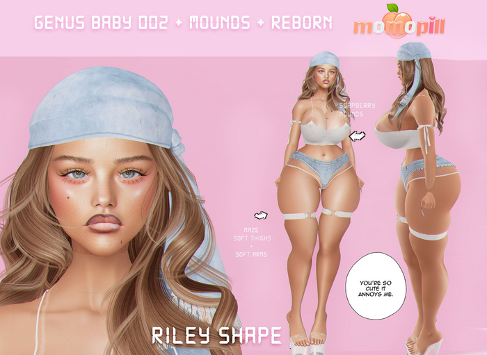 //Momo: Riley shape Genus Baby face 002 +  Reborn + Mounds