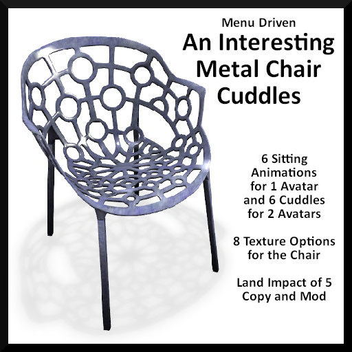 Menu Driven An Interesting Metal Chair - Cuddles