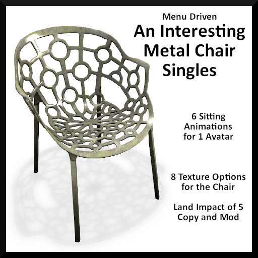 Menu Driven An Interesting Metal Chair - Singles