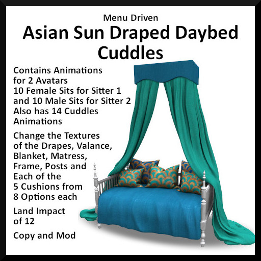 Menu Driven Asian Sun Draped Daybed - Cuddles