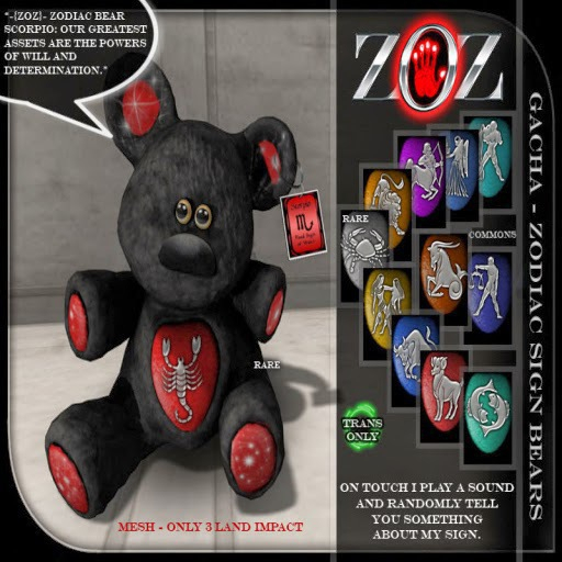 -{ZOZ}- Zodiac Gemini Bear (Boxed)