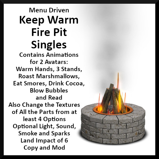 Menu Driven Keep Warm Fire Pit - Singles